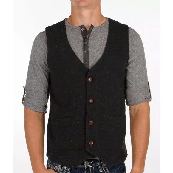 3rd & Army Edwin Fleck Vest Black Mens Size L - Picture 1 of 8